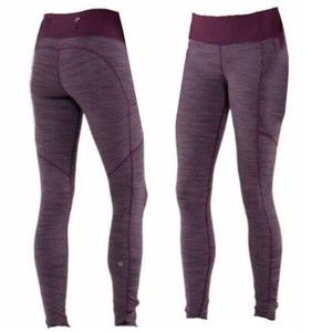 Lululemon 4 Leggings Purple Heathered Full Length High Rise Tight Luxtreme Pant